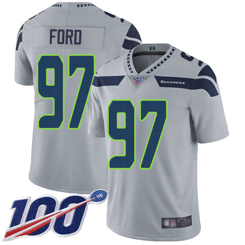 Seattle Seahawks Limited Grey Men Poona Ford Alternate Jersey NFL Football 97 100th Season Vapor Untouchable
